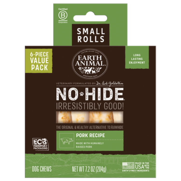 EARTH ANIMAL DOG NO-HIDE PORK 4 IN single