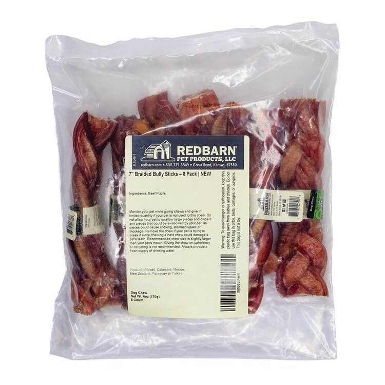 RedBarn 7" Braided Bully Stick