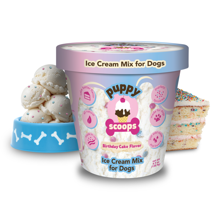 Puppy Scoops Ice Cream Mix Birthday Cake