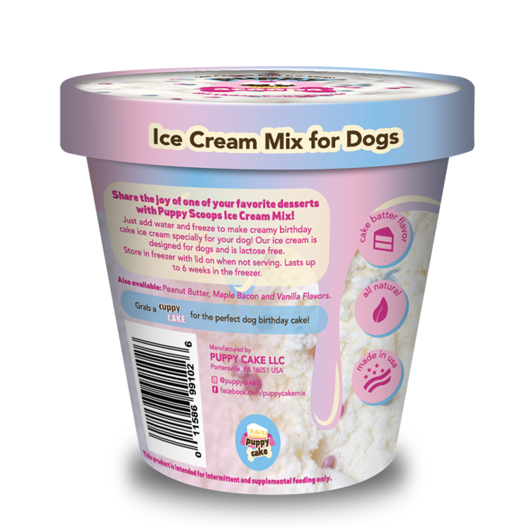 Puppy Scoops Ice Cream Mix Birthday Cake