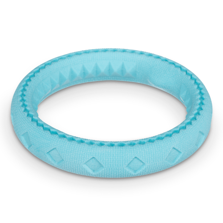 Totally Pooched Chew Tug Ring Teal