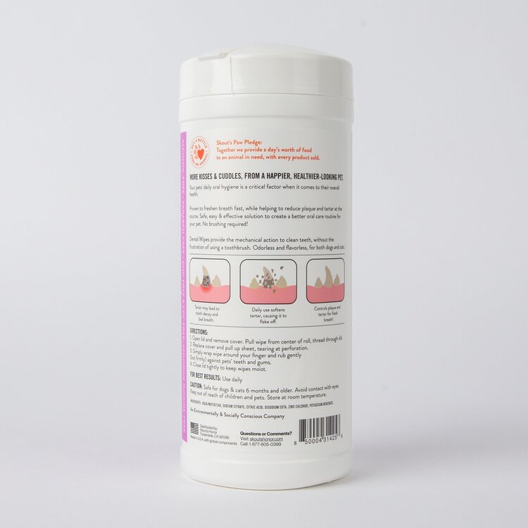 Skouts Dog Dental Wipes 50ct