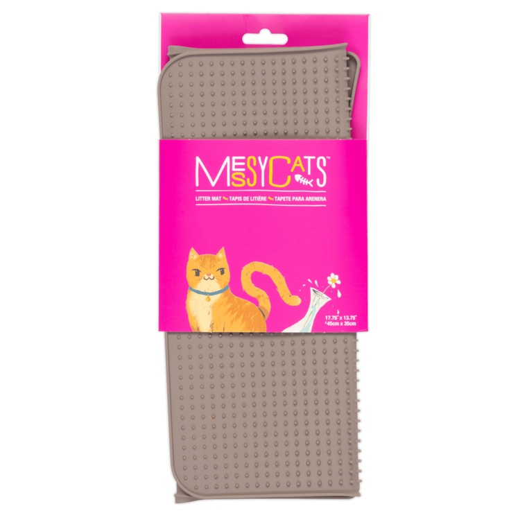 Messy Cats Litter Mat Grey
