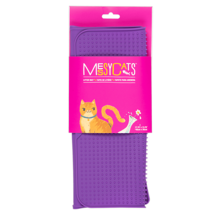 Messy Cats Litter Mat Purple