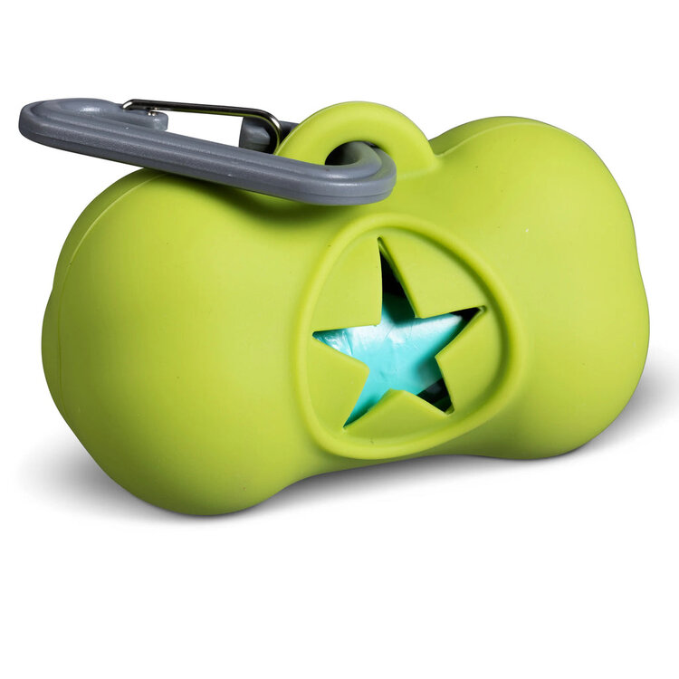 Messy Mutts Poop Bag Holder Green