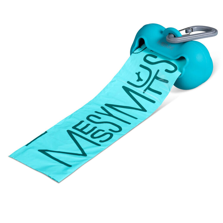 Messy Mutts Poop Bag Holder Blue