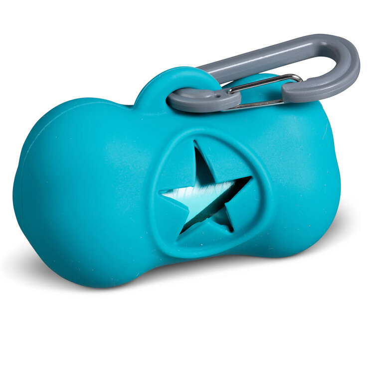 Messy Mutts Poop Bag Holder Blue