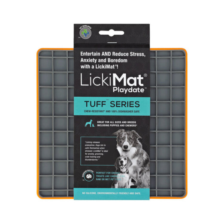 LickiMat Playdate Tuff Orange