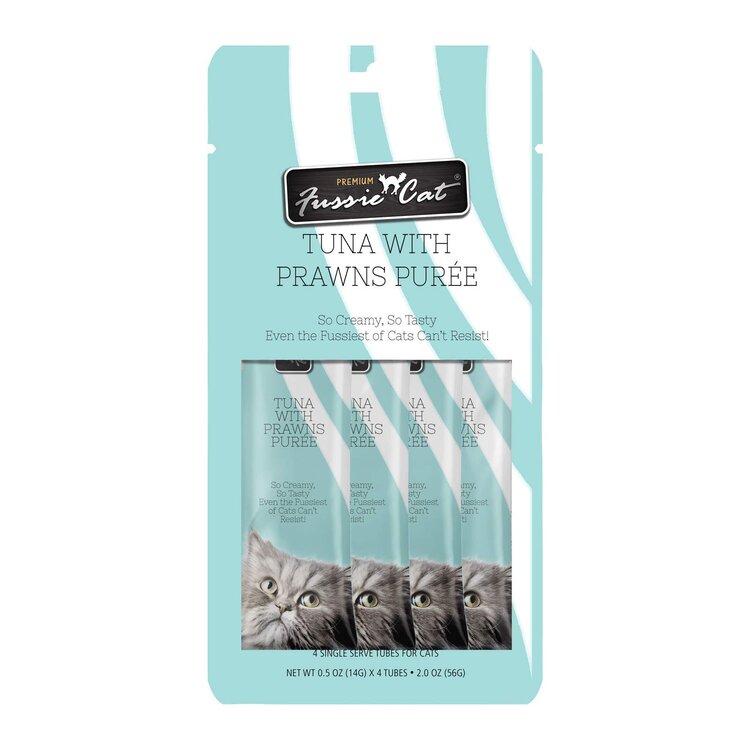 Fussie Cat Tuna Prawn Puree 4 ct