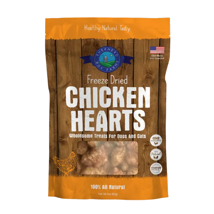 Shepherd Boys Farms SBF FD Chicken Hearts 3oz