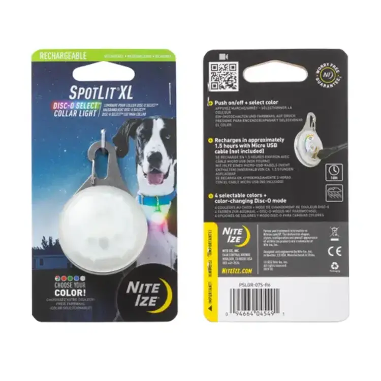 NiteIze SpotLit XL LED Collar Light Disc-O Select