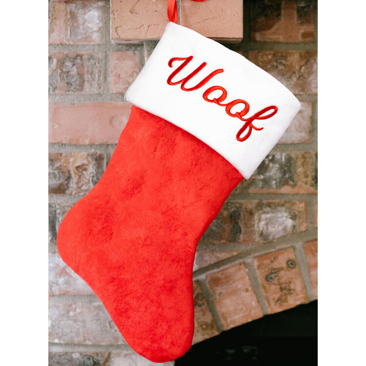 Pearhead Woof Christmas Stocking