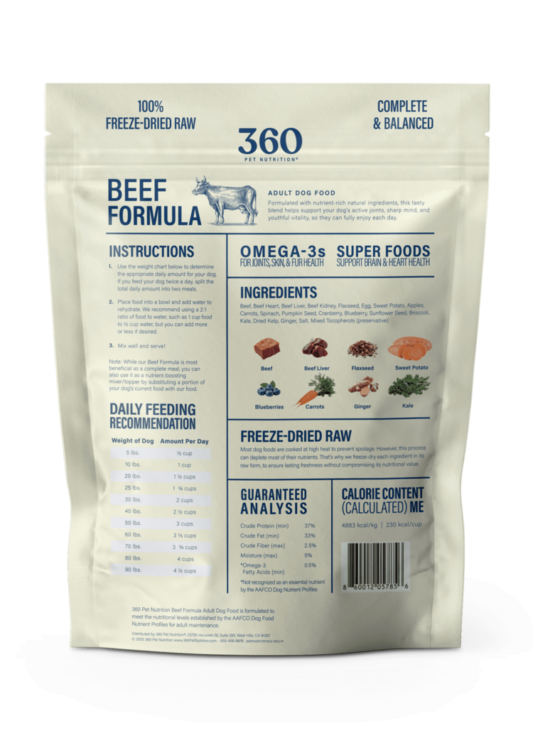 360 Pet 360 Pet FD Dog Beef 16oz