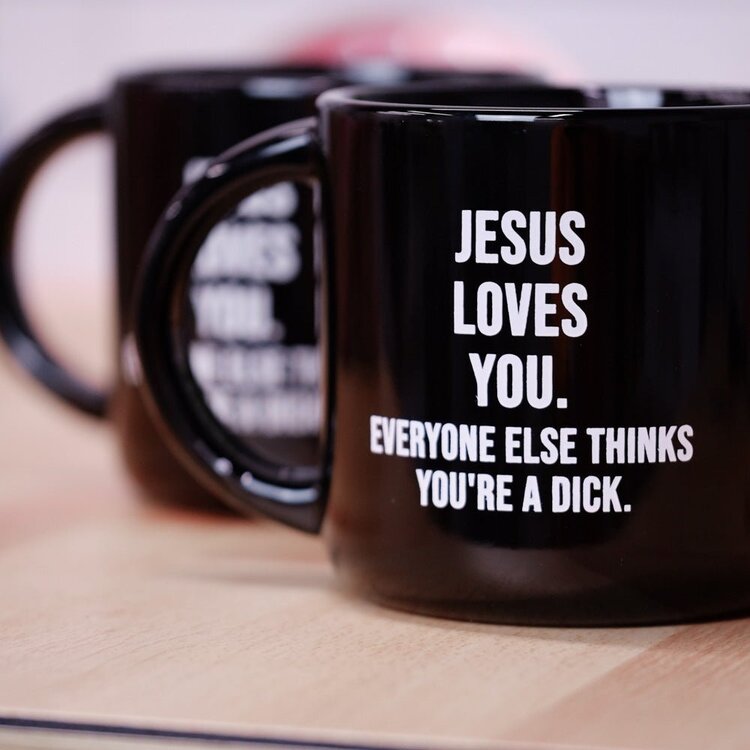 meriwether Jesus loves you mug