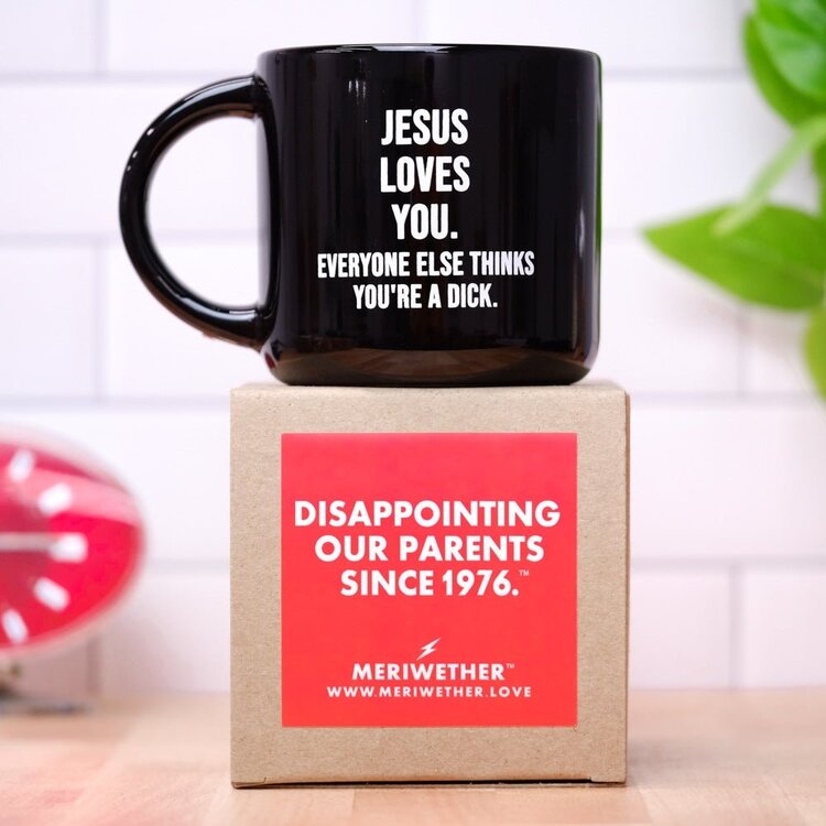 meriwether Jesus loves you mug