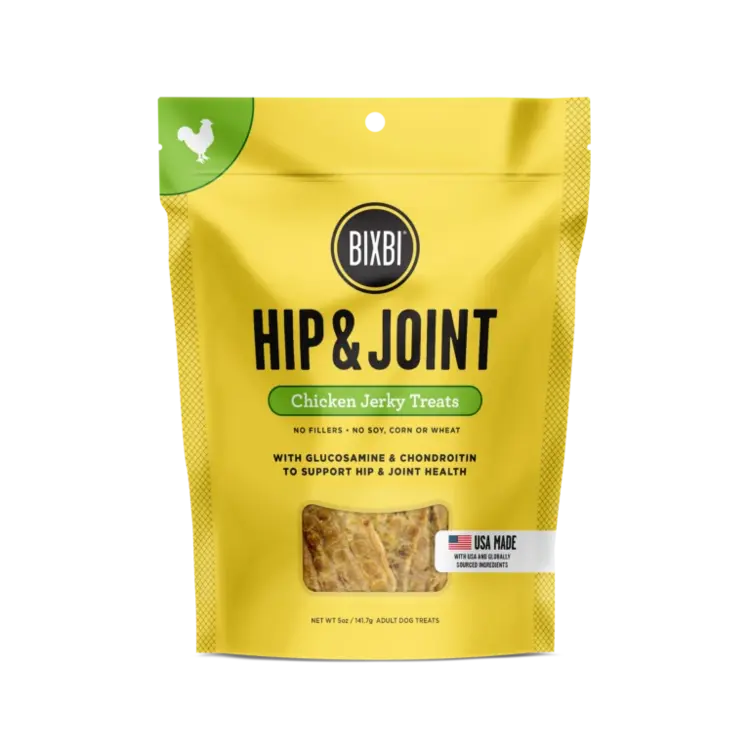 BIXBI DOG HIP & JOINT CHICKEN JERKY 5OZ