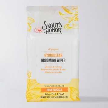 Skouts Dog Hydro-Clear wipes HoneySuckle 100ct