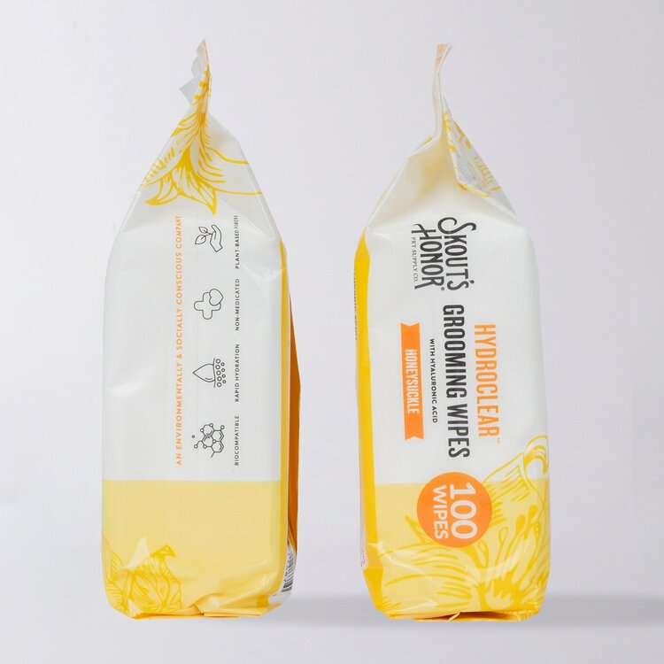 Skouts Dog Hydro-Clear wipes HoneySuckle 100ct