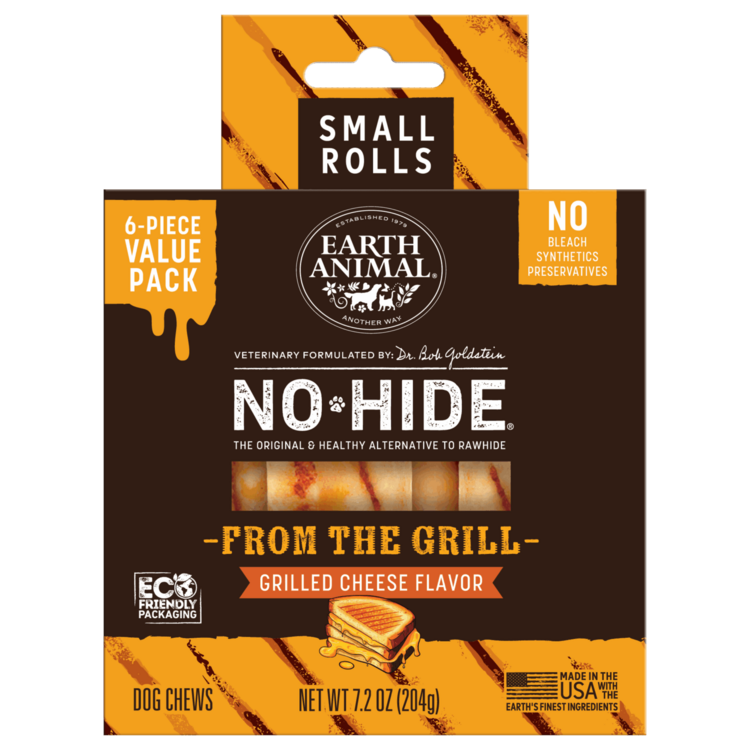 EARTH ANIMAL DOG NO-HIDE CHEESE 4IN 6PACK