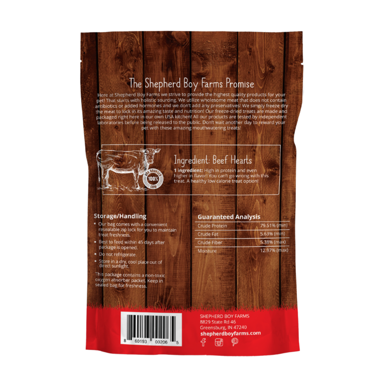 Shepherd Boys Farms SBF FD Beef Heart 3oz