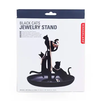 Kikkerland Design Inc. Black Cats Jewelry Holder