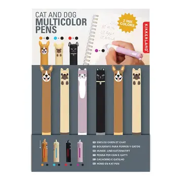 Kikkerland Design Inc. Dog and Cat Multicolor Pens