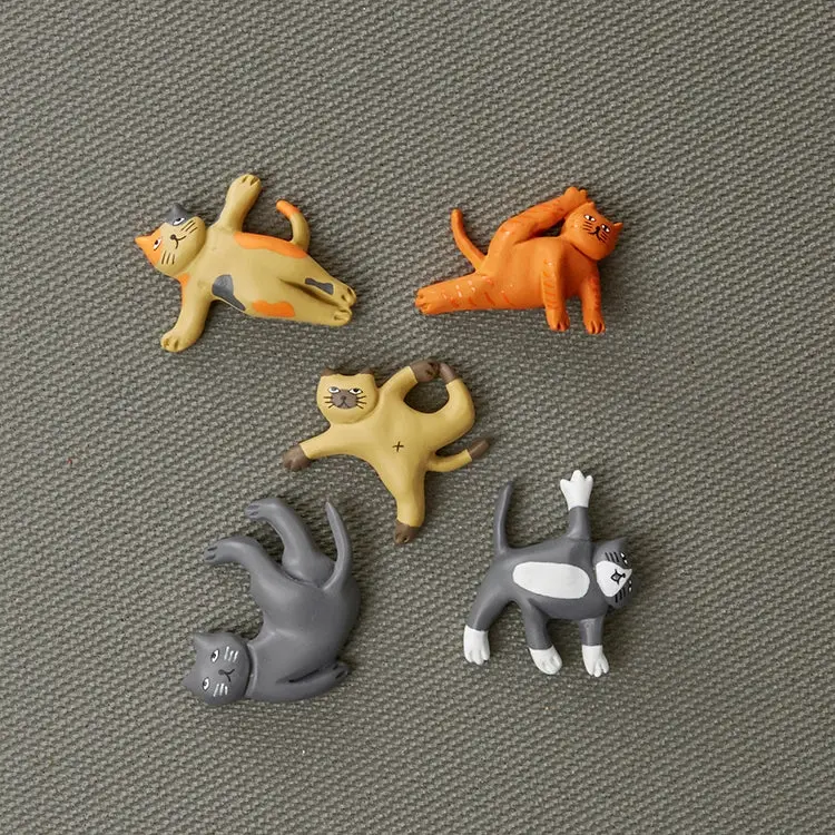 Kikkerland Design Inc. Cat Yoga Magnets