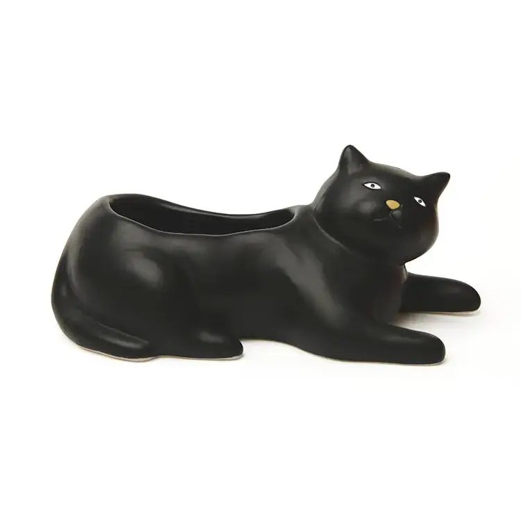 Kikkerland Design Inc. Cosmo The Black Cat Planter
