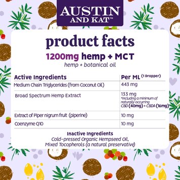 Austin & Kat CBD Original Oil 1200mg - Austin & Kat