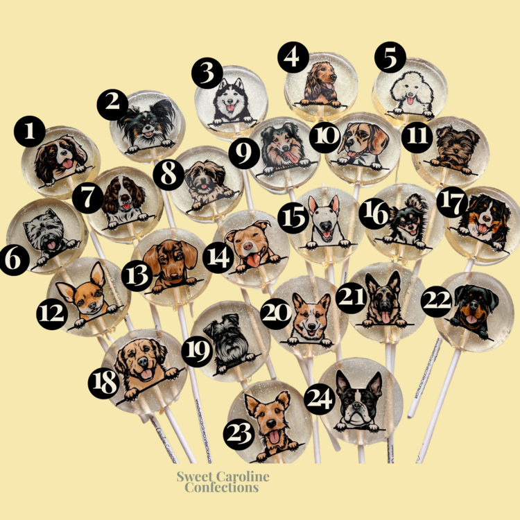 Sweet Caroline Confections Dog Lollipop Caramel