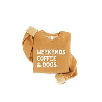 Oat Collective Weekends Coffee & Dogs Sweatshirt, Royal