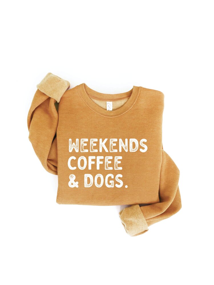 Oat Collective Weekends Coffee & Dogs Sweatshirt, Royal