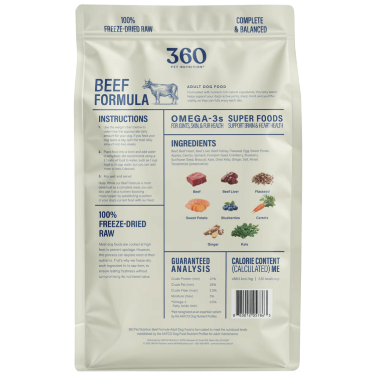 360 Pet 360 Pet FD Dog Beef 48oz