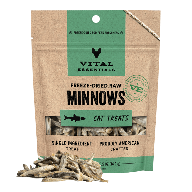 Vital Essentials Cat FD Treats Minnows .5 OZ