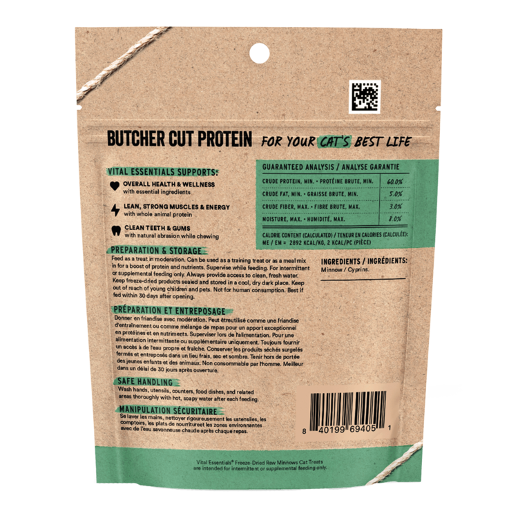 Vital Essentials Cat FD Treats Minnows .5 OZ