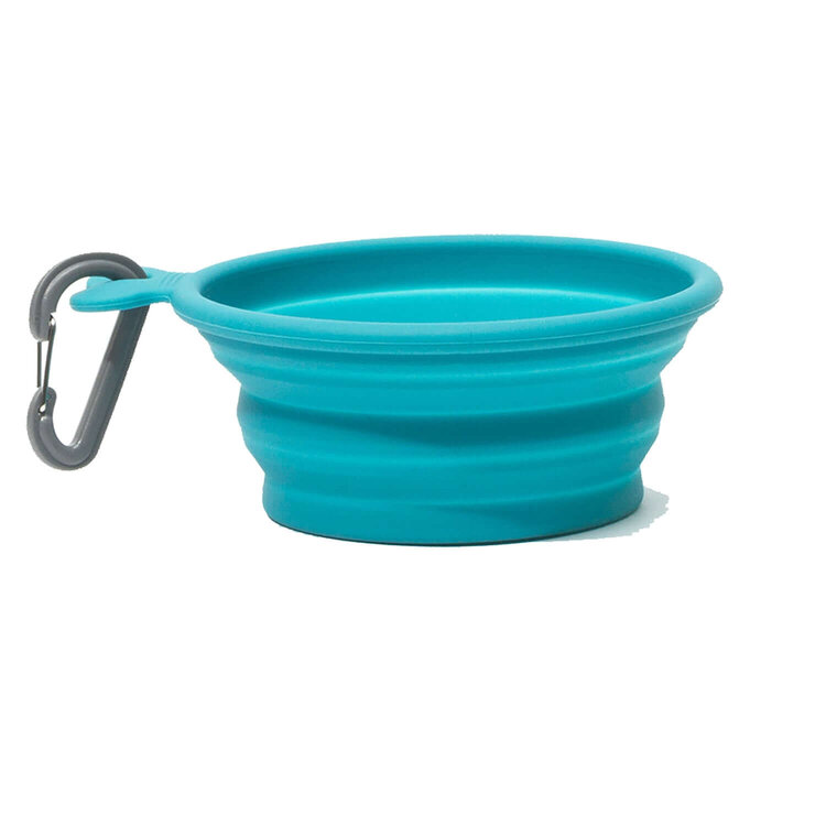 Messy Mutts Silicone Collapsible Bowl Blue 1.5 cup