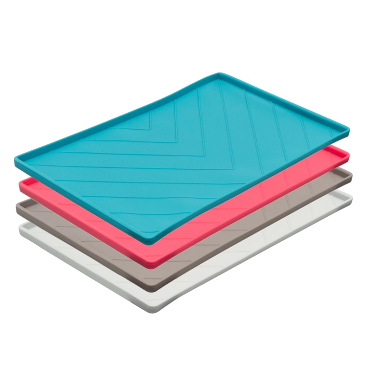 Messy Mutts Silicone Food Mat Blue L