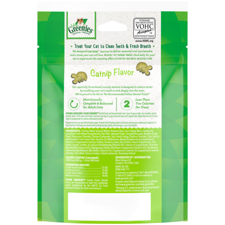Feline Greenies Catnip Dental Treats 2.1oz
