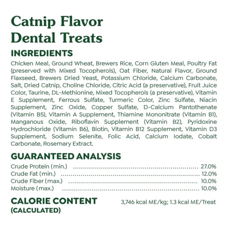 Feline Greenies Catnip Dental Treats 2.1oz