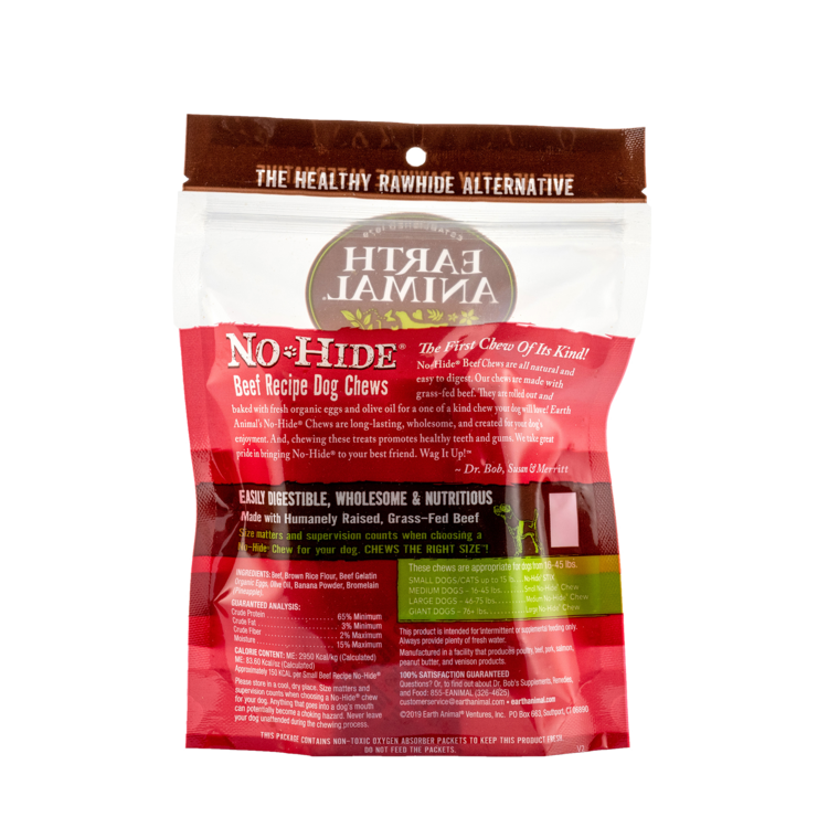 EARTH ANIMAL DOG NO-HIDE BEEF 11IN single