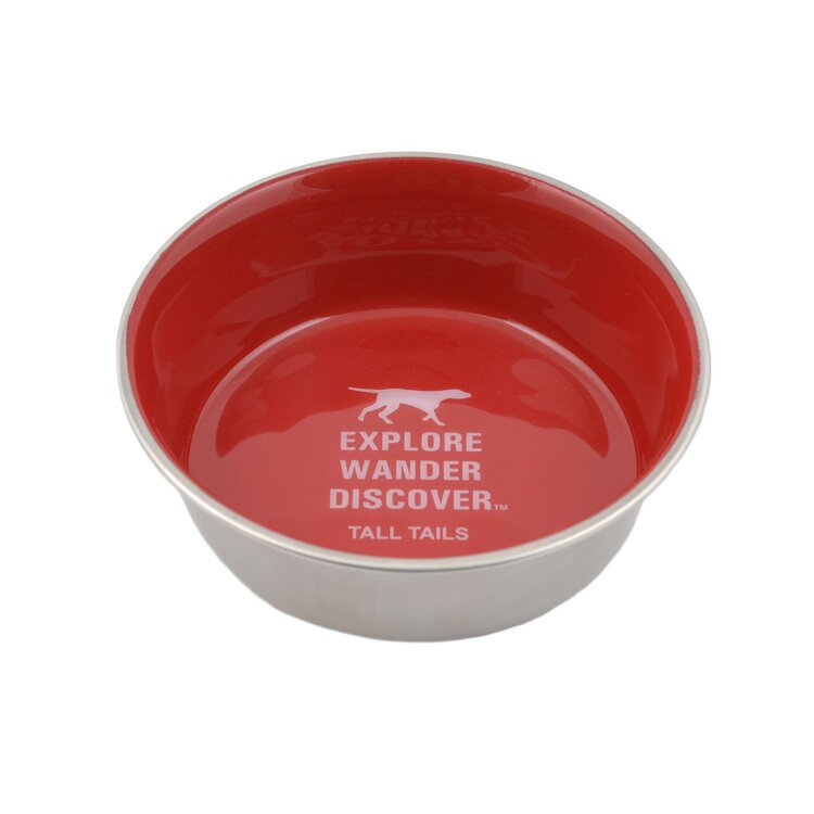 Tall Tails Stainless Steel Red Bowl 6cup