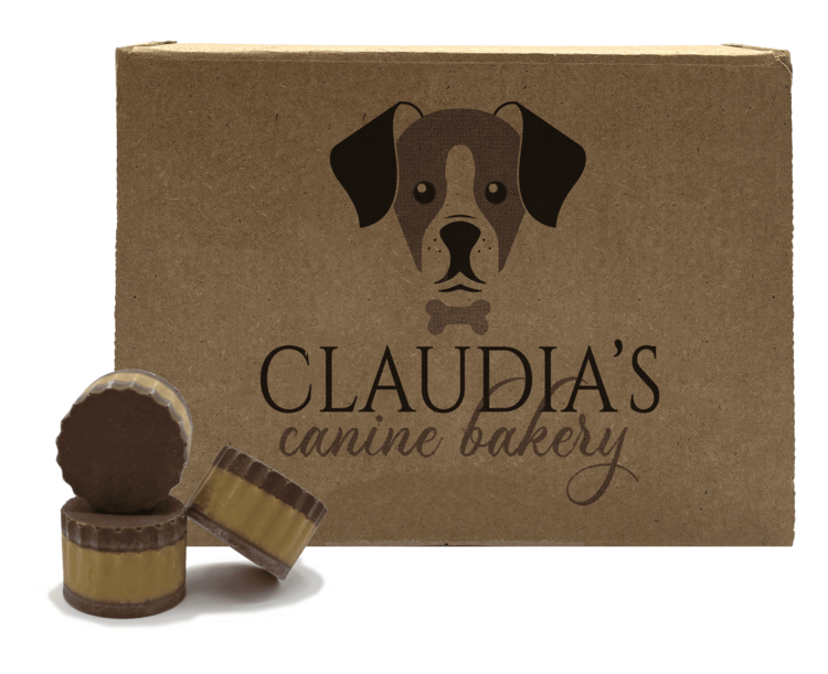 Claudia's Canine Bakery Peanut Butter Carob Cups