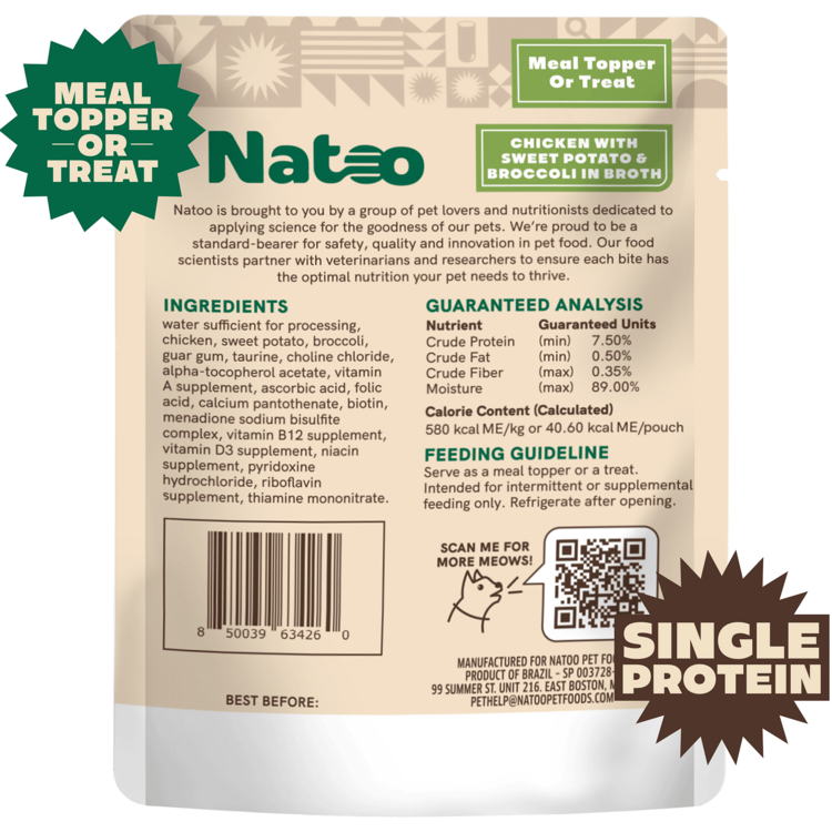 Natoo Natoo Cat Sweet Potato Broccoli 2.4oz