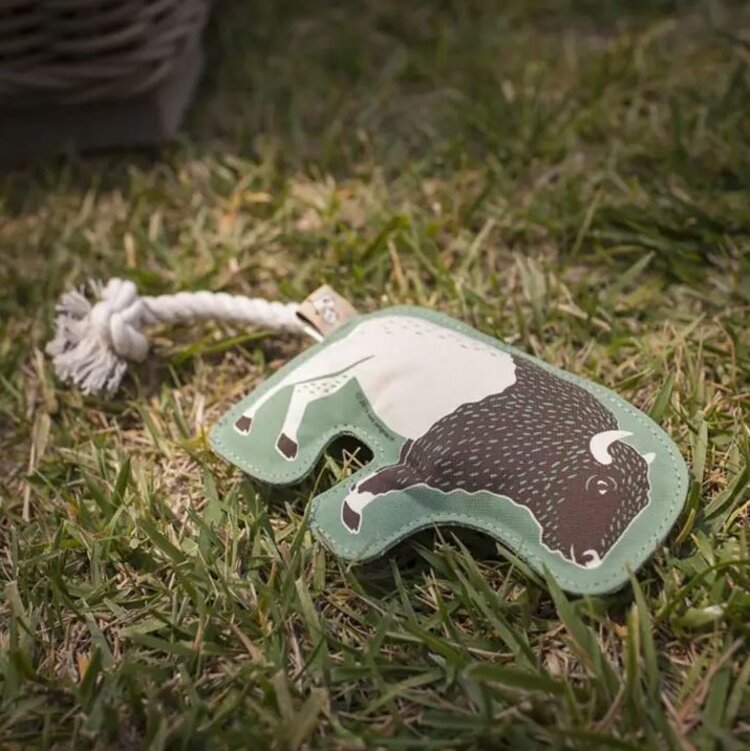 Speckle and Spot Buffalo Rope Toy