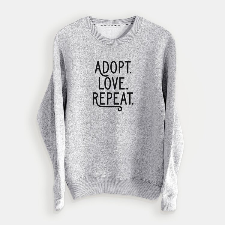 Inkopious Adopt. Love. Repeat. Knit Sweatshirt