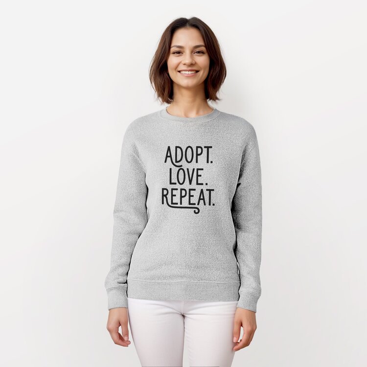 Inkopious Adopt. Love. Repeat. Knit Sweatshirt