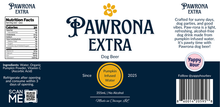 Yappy Hour Paw-Rona Dog Beer