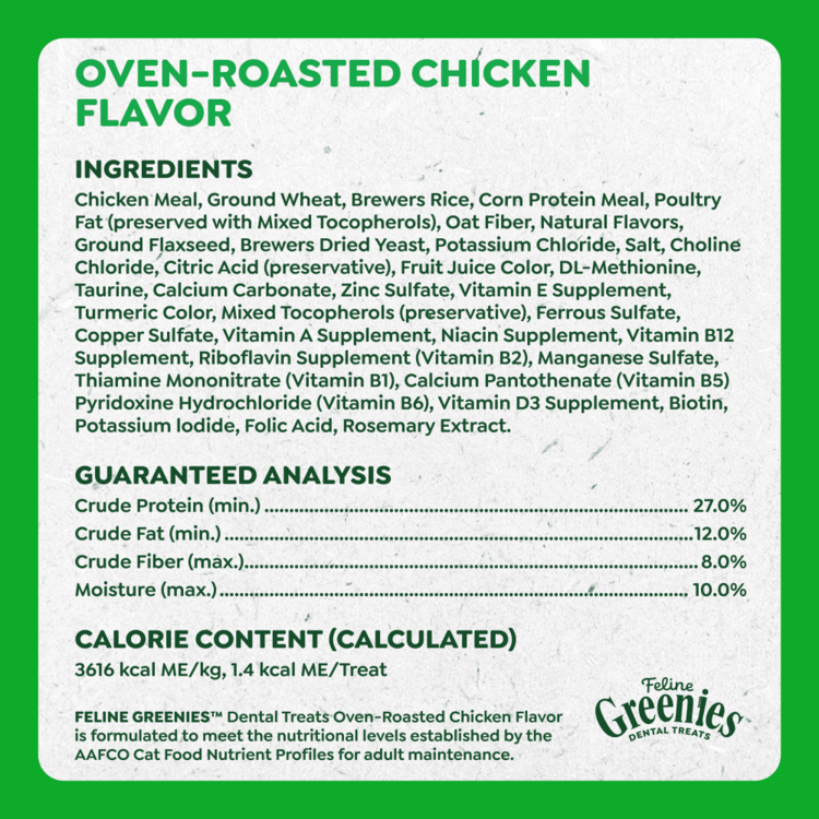 Feline Greenies Chicken Dental Treats 2.1oz