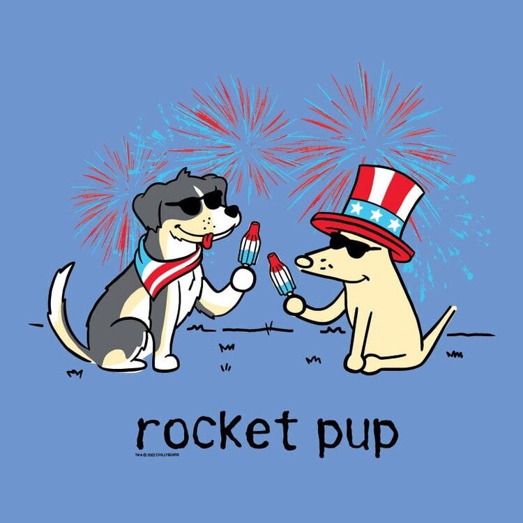 Rocket Pup Tee Heather