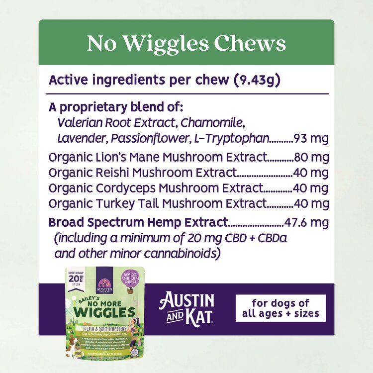 Austin & Kat A&K Bailey's No More Wiggles 20mg 10pk